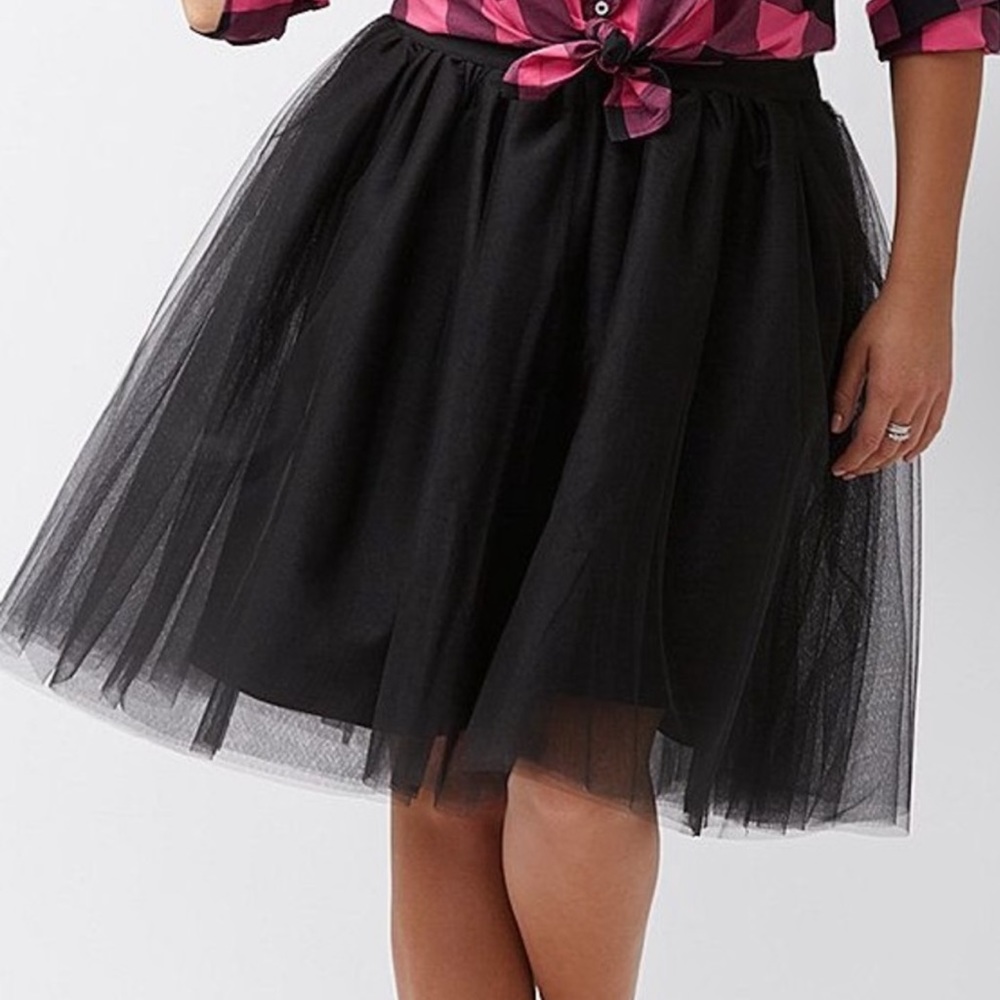 NWT LANE BRYANT Black Layered Tulle Tutu Party Skirt 18/20